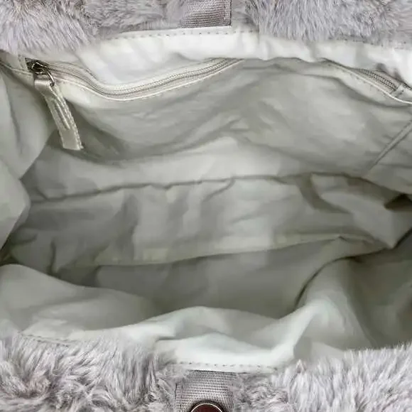 Nike Gray White Fuzzy Tote Bag | Nylon & Polyester Tote, OS - Picture 8 of 8